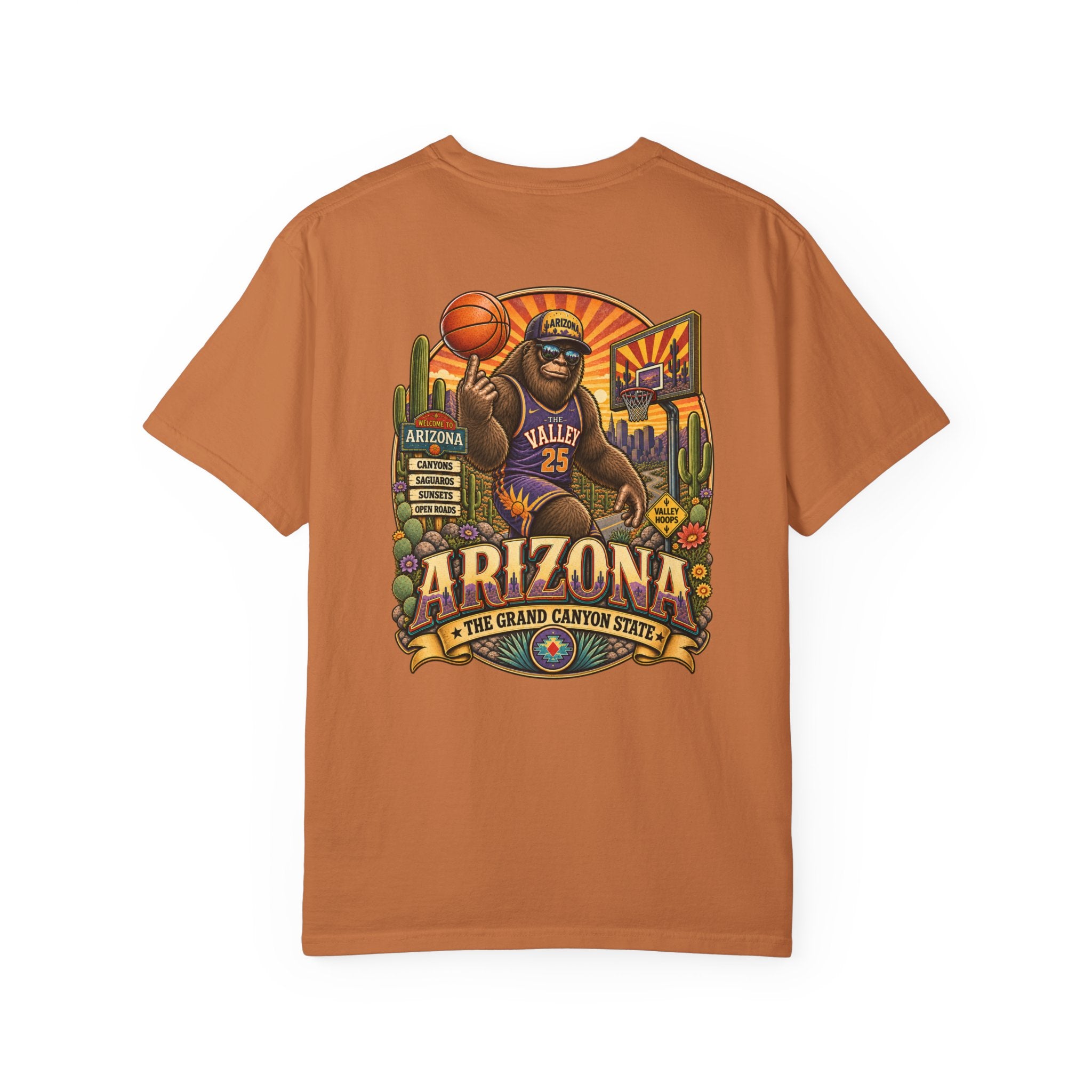 Coast To Coast Bigfoot - Arizona Bigfoot Basketball T-Shirt