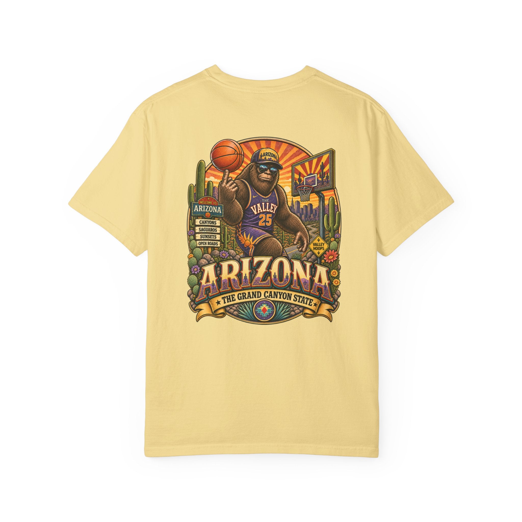Coast To Coast Bigfoot - Arizona Bigfoot Basketball T-Shirt