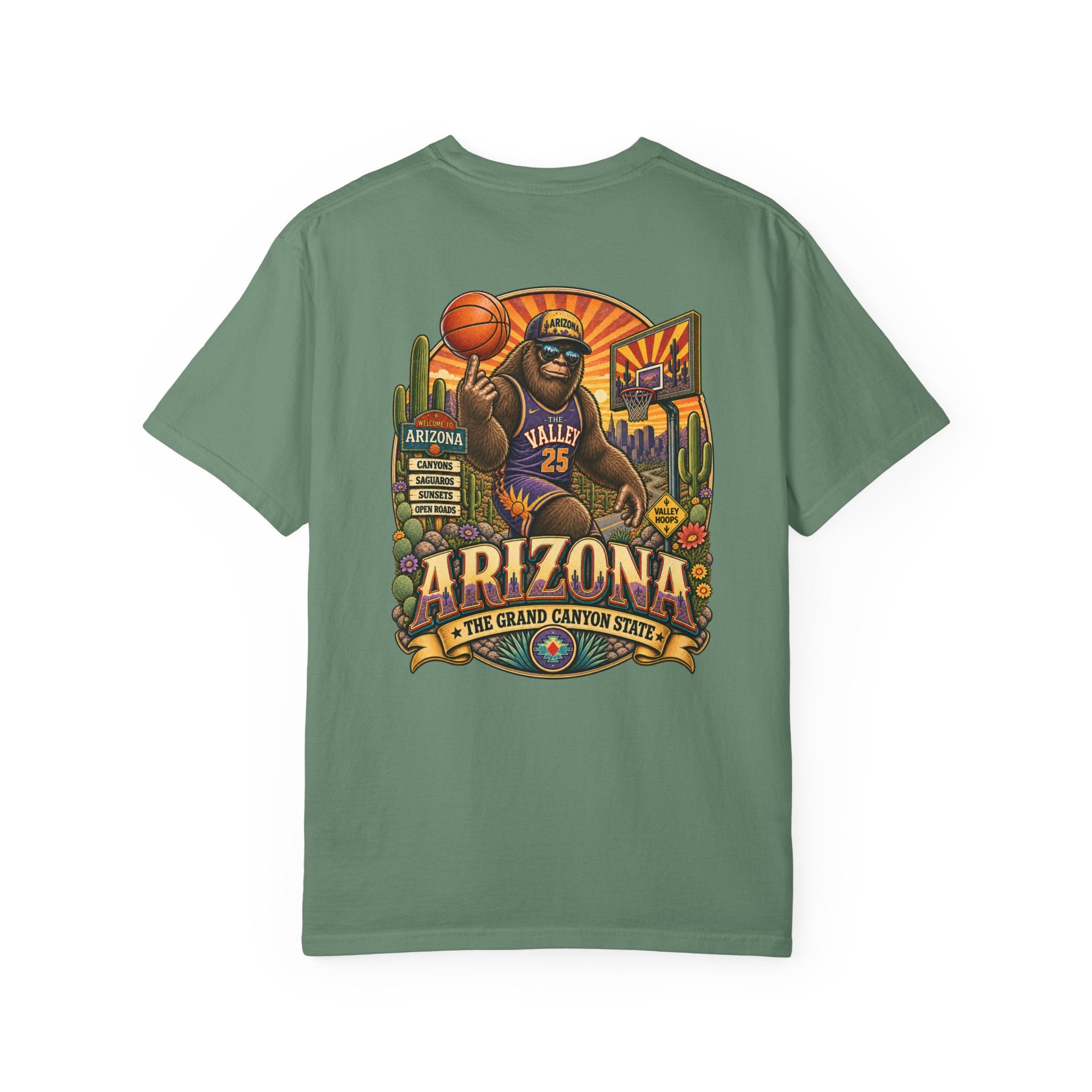 Coast To Coast Bigfoot - Arizona Bigfoot Basketball T-Shirt