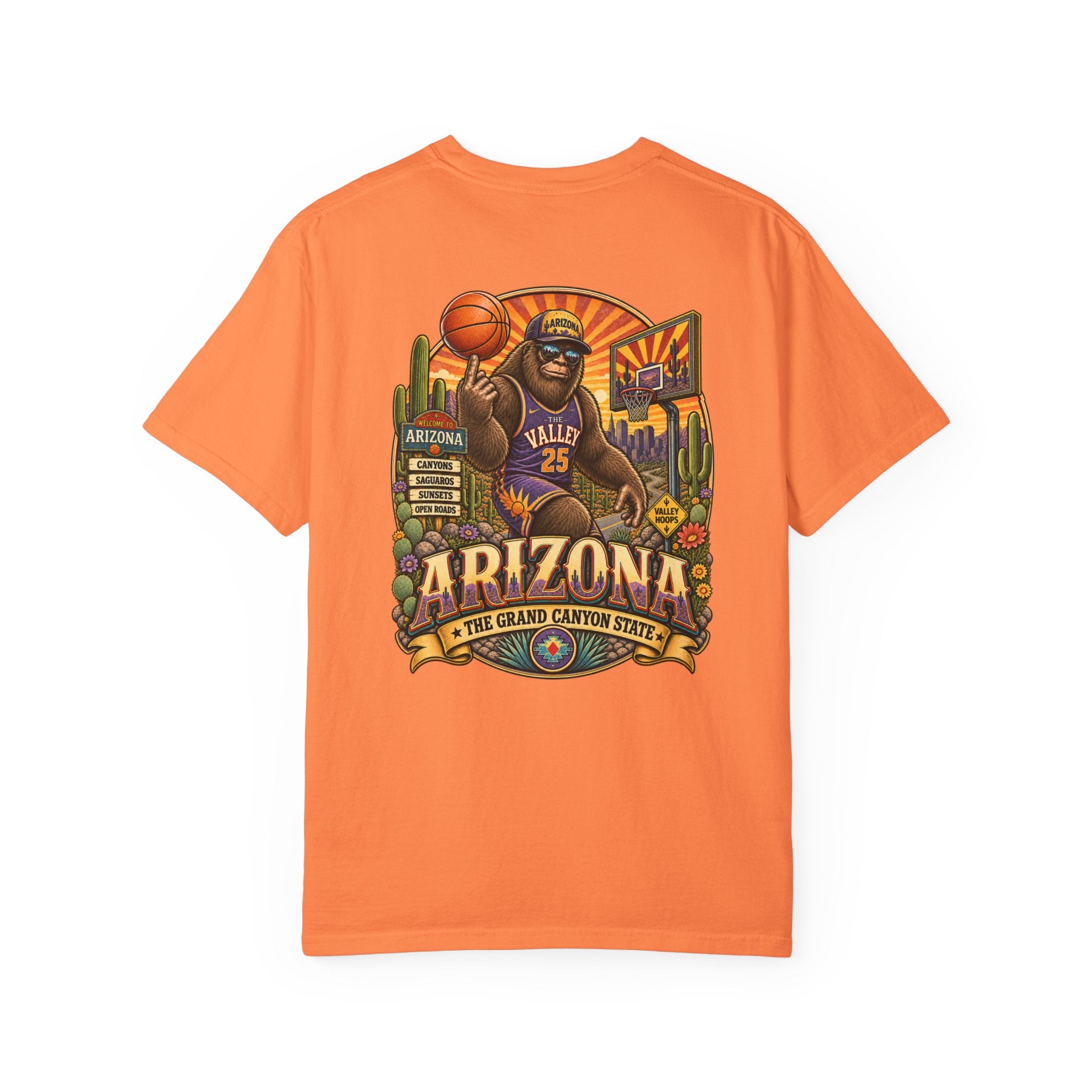 Coast To Coast Bigfoot - Arizona Bigfoot Basketball T-Shirt