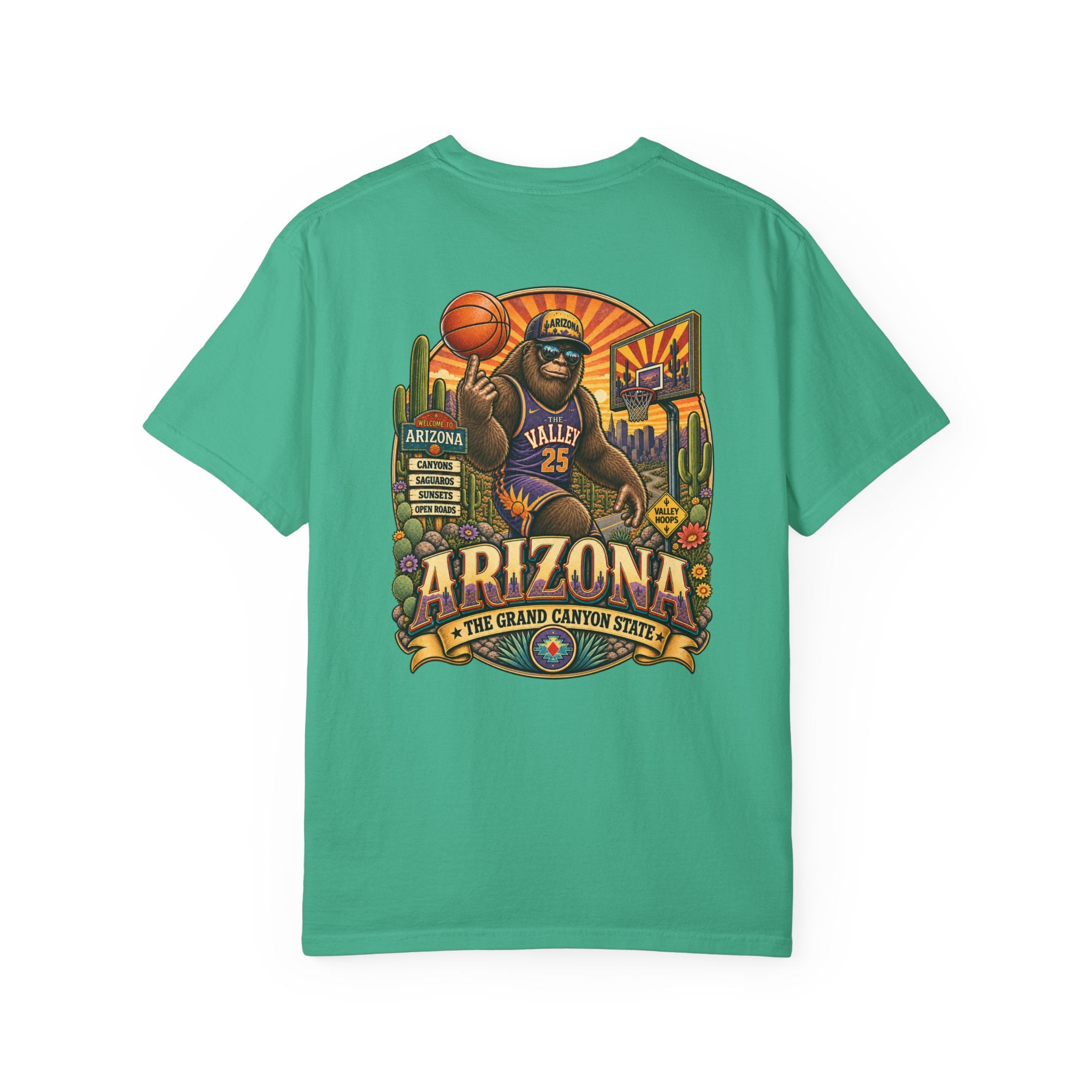 Coast To Coast Bigfoot - Arizona Bigfoot Basketball T-Shirt