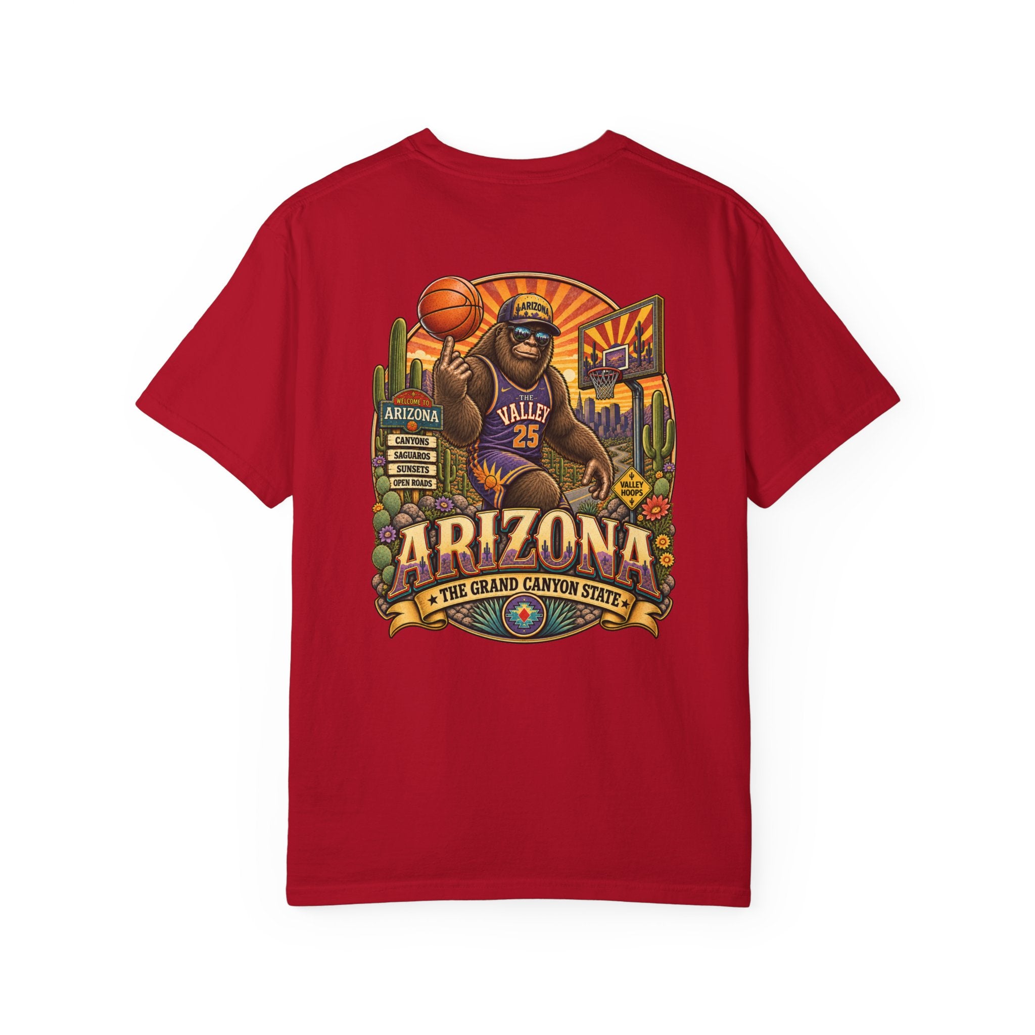 Coast To Coast Bigfoot - Arizona Bigfoot Basketball T-Shirt