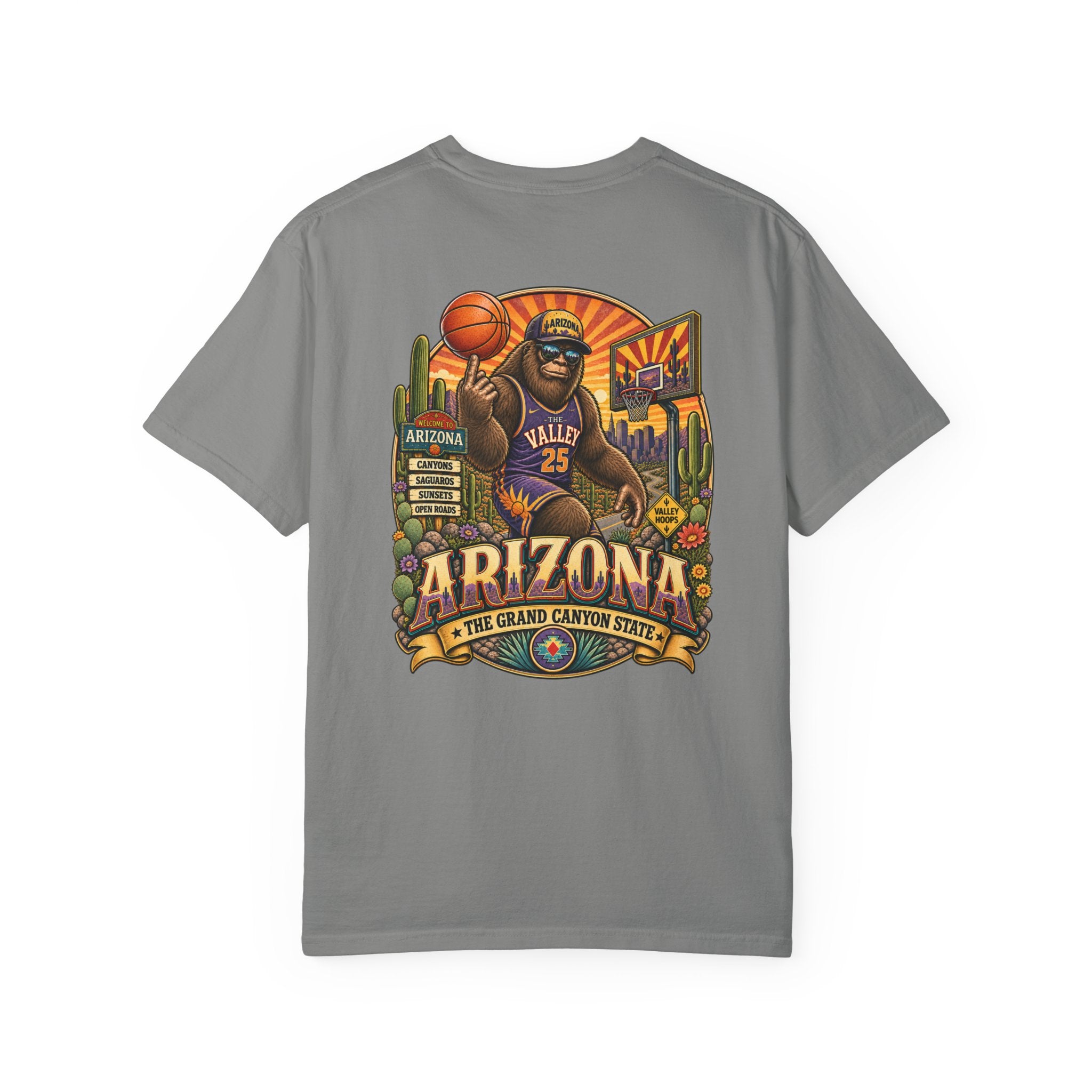 Coast To Coast Bigfoot - Arizona Bigfoot Basketball T-Shirt