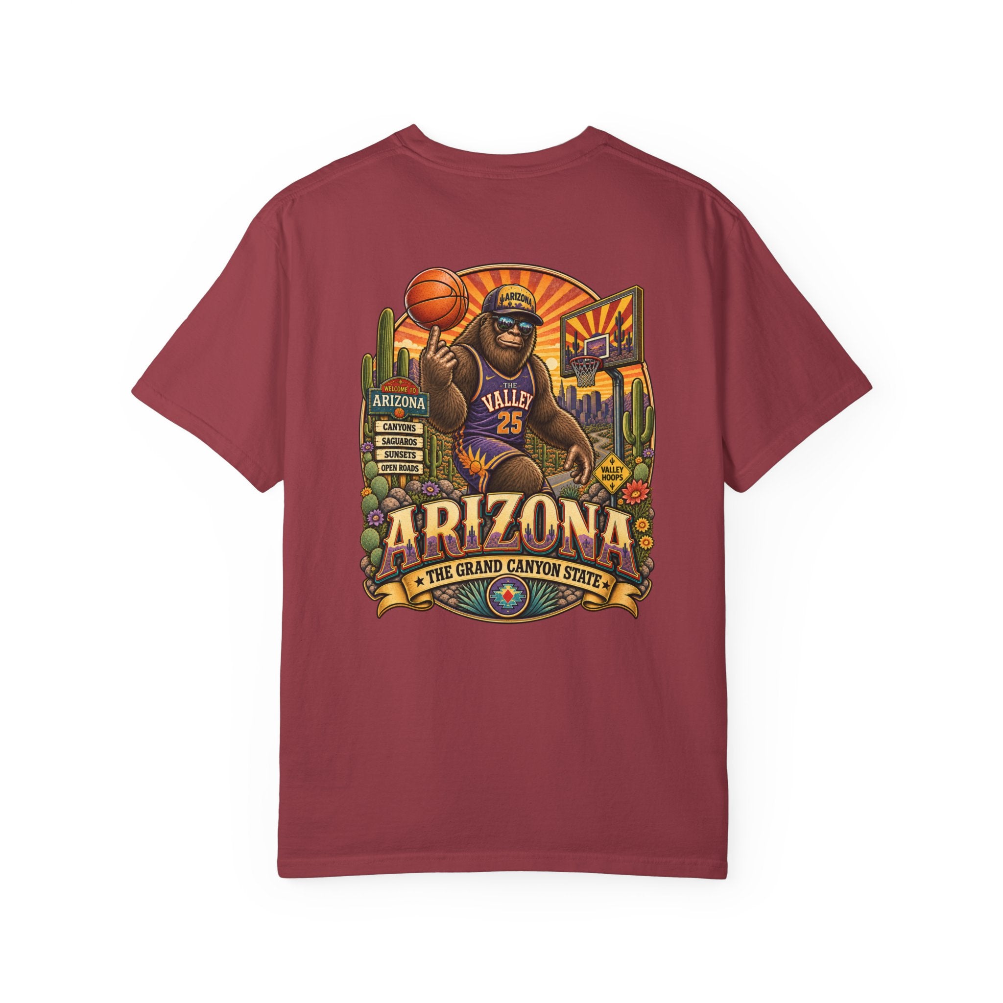 Coast To Coast Bigfoot - Arizona Bigfoot Basketball T-Shirt