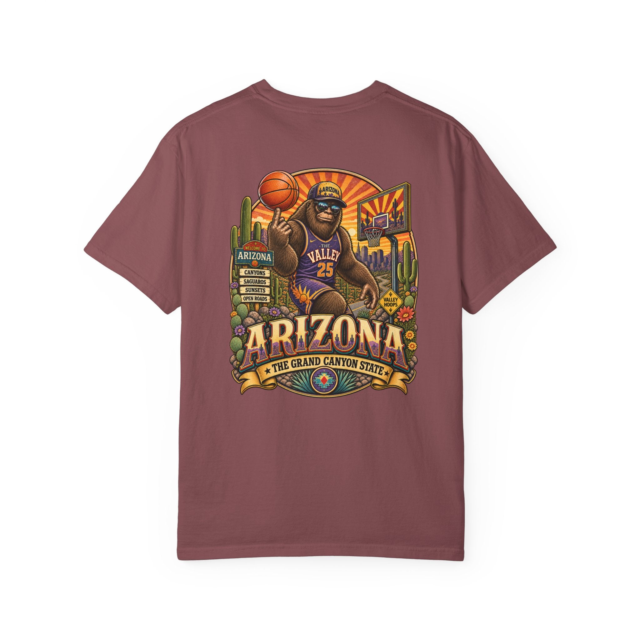 Coast To Coast Bigfoot - Arizona Bigfoot Basketball T-Shirt