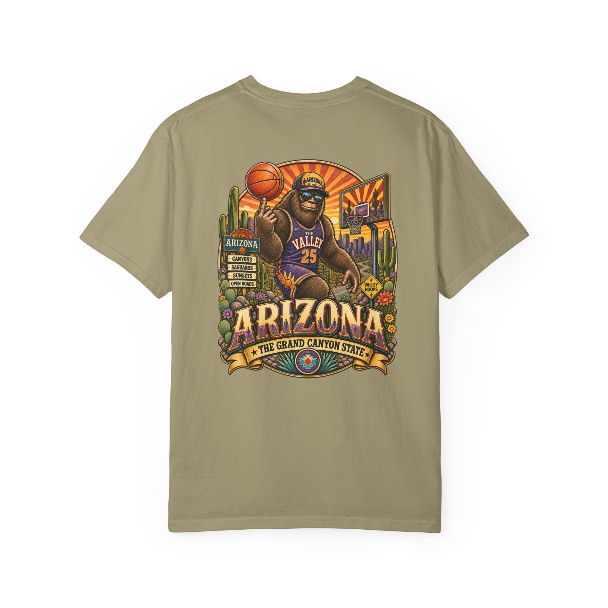 Coast To Coast Bigfoot - Arizona Bigfoot Basketball T-Shirt