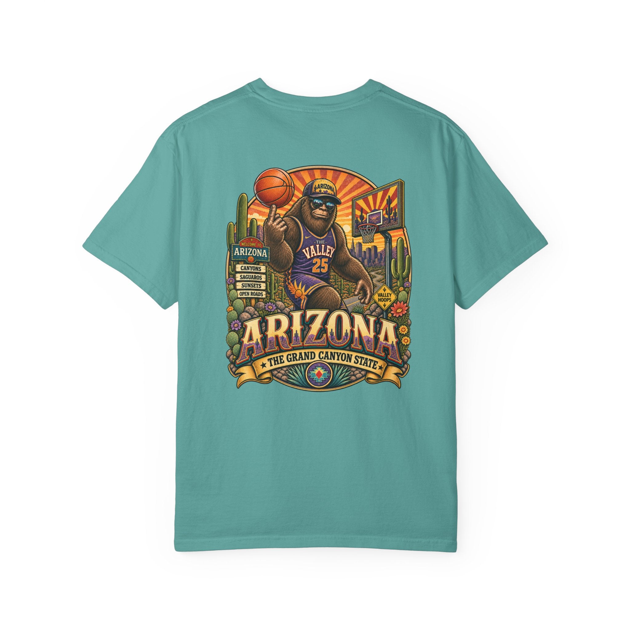 Coast To Coast Bigfoot - Arizona Bigfoot Basketball T-Shirt