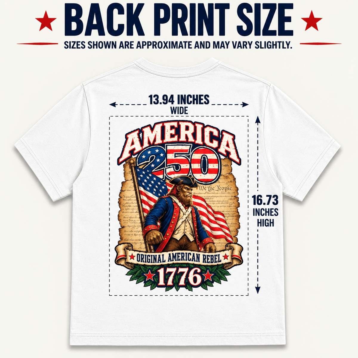 America 250 Bigfoot T-Shirt – Original American Rebel 1776 Patriotic Sasquatch T-Shirt - Bigfoot Coast to Coast