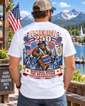 America 250 Marching Before the Revolution Bigfoot T-Shirt – Patriotic Sasquatch T-Shirt - Bigfoot Coast to Coast