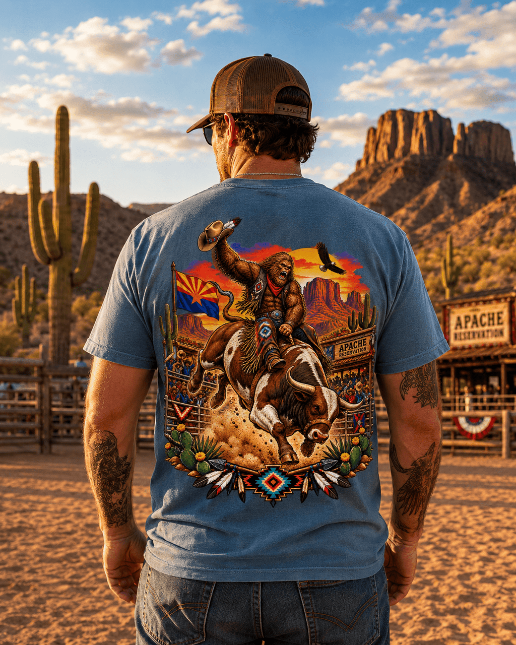 Arizona Bigfoot T-Shirt - Rodeo - Bigfoot Coast to Coast