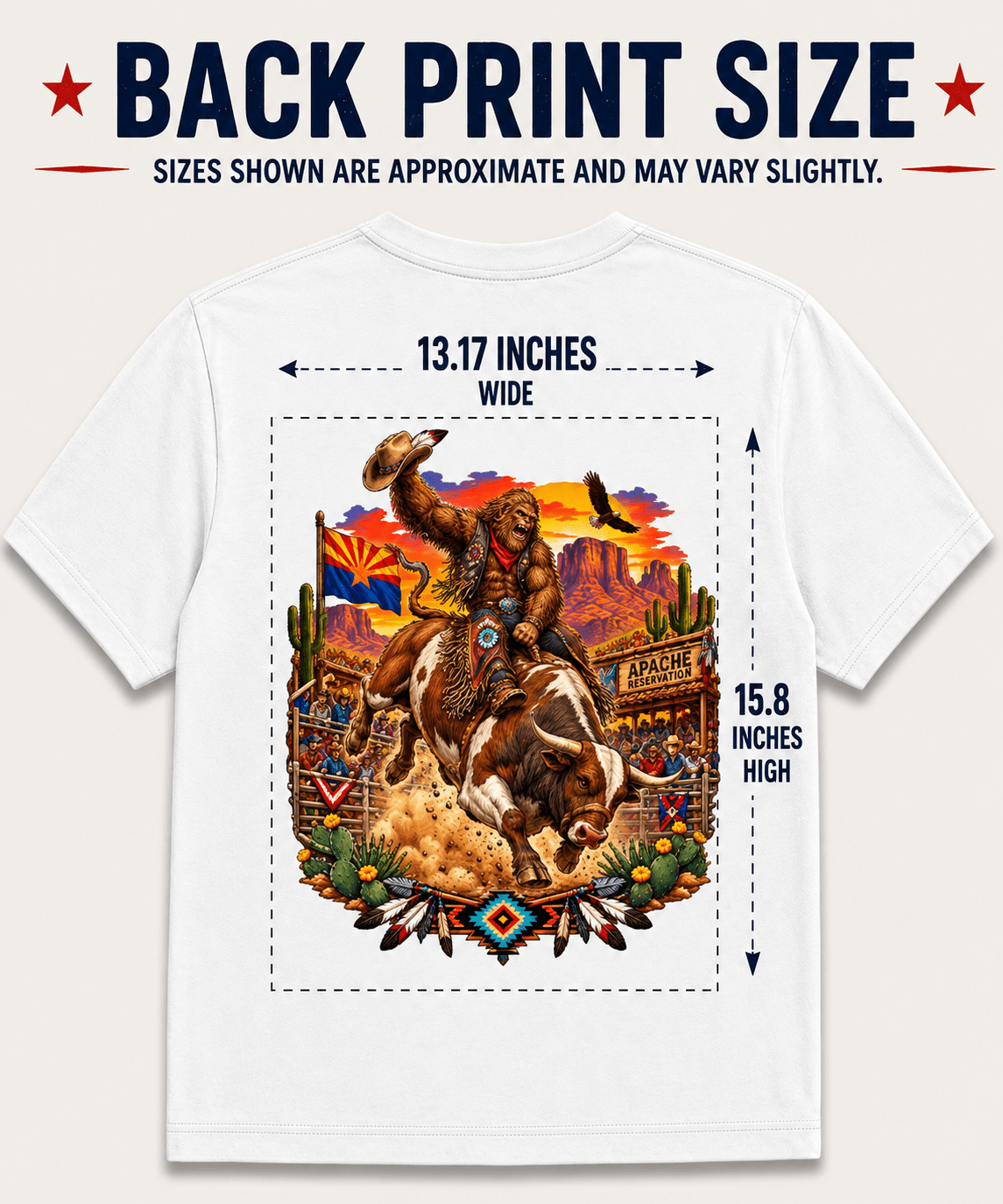 Arizona Bigfoot T-Shirt - Rodeo - Bigfoot Coast to Coast