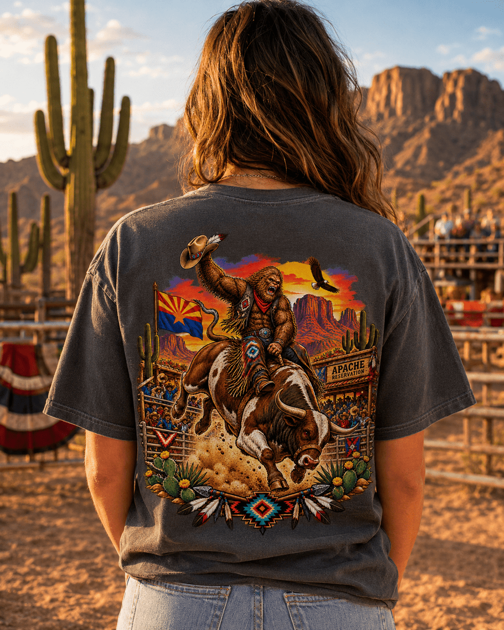 Arizona Bigfoot T-Shirt - Rodeo - Bigfoot Coast to Coast