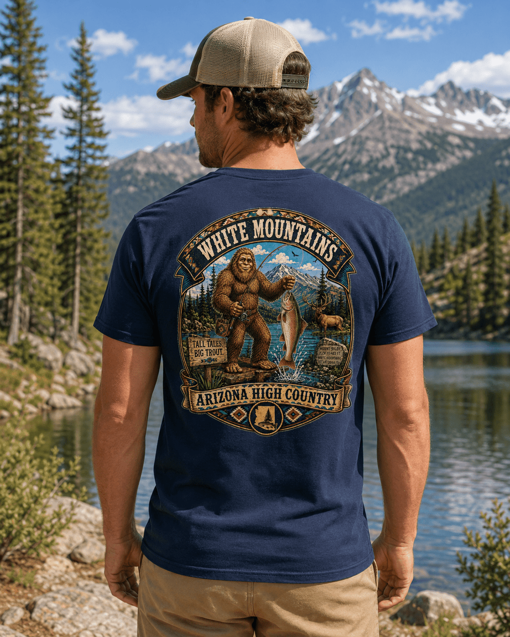 Arizona Bigfoot T-Shirt - White Mountains - Bigfoot Coast to Coast