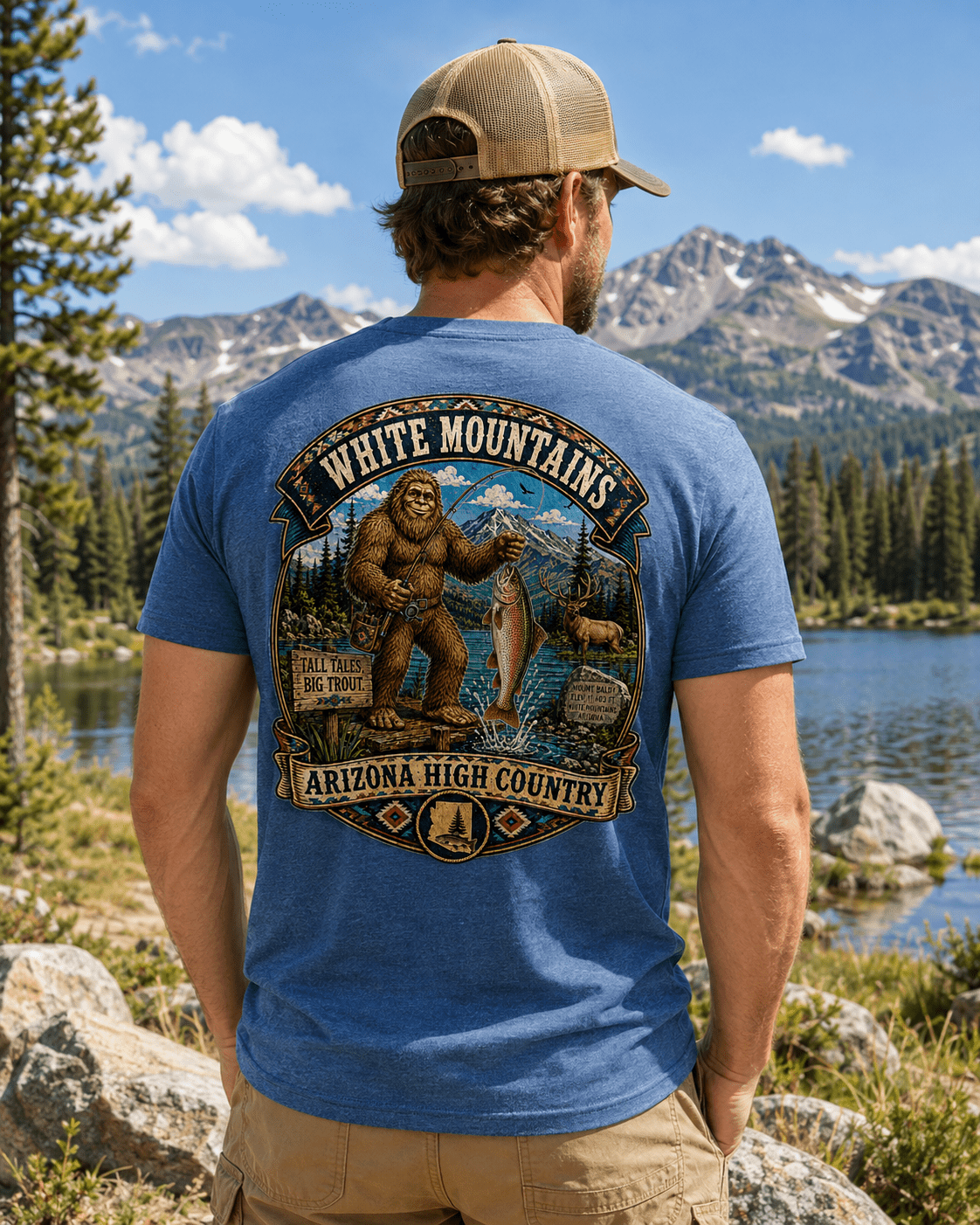 Arizona Bigfoot T-Shirt - White Mountains - Bigfoot Coast to Coast