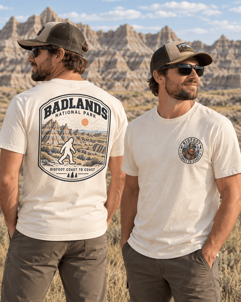 Badlands Bigfoot National Park Shirt | Sasquatch Adventure Tee - Bigfoot Coast to Coast