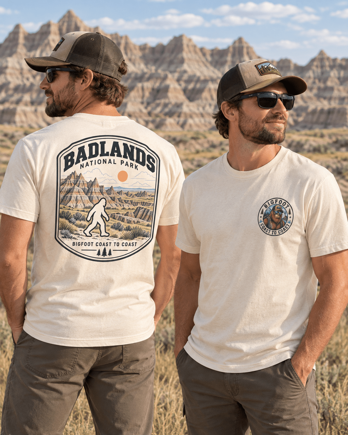 Badlands Bigfoot National Park Shirt | Sasquatch Adventure Tee - Bigfoot Coast to Coast