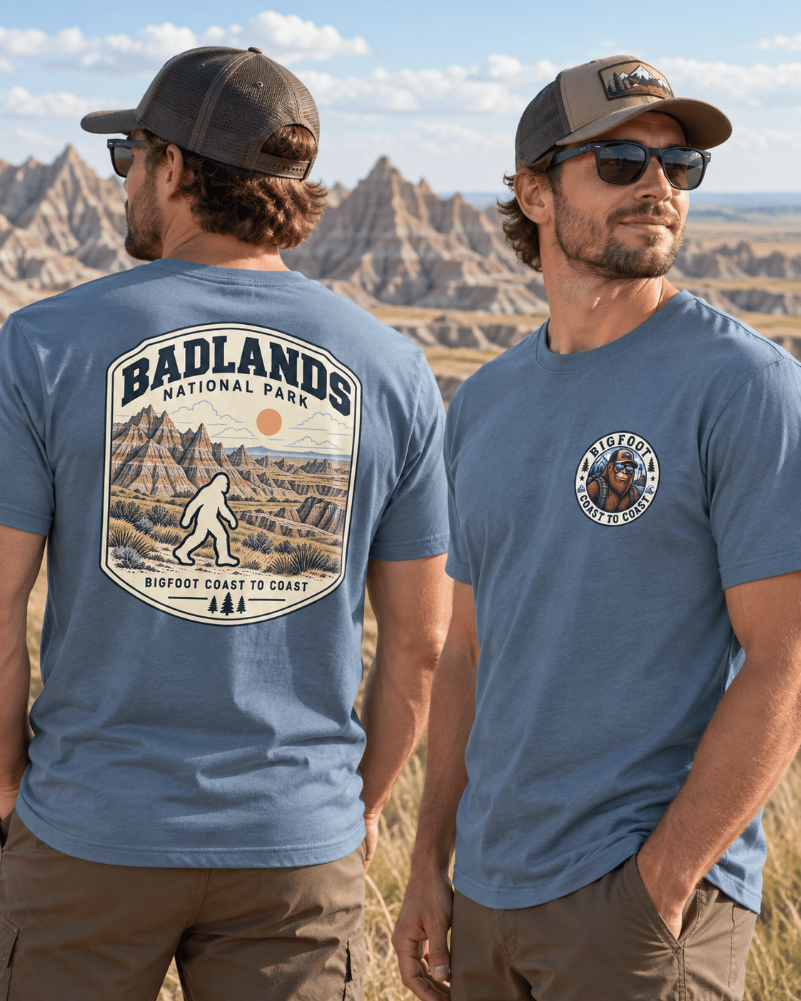 Badlands Bigfoot National Park Shirt | Sasquatch Adventure Tee - Bigfoot Coast to Coast