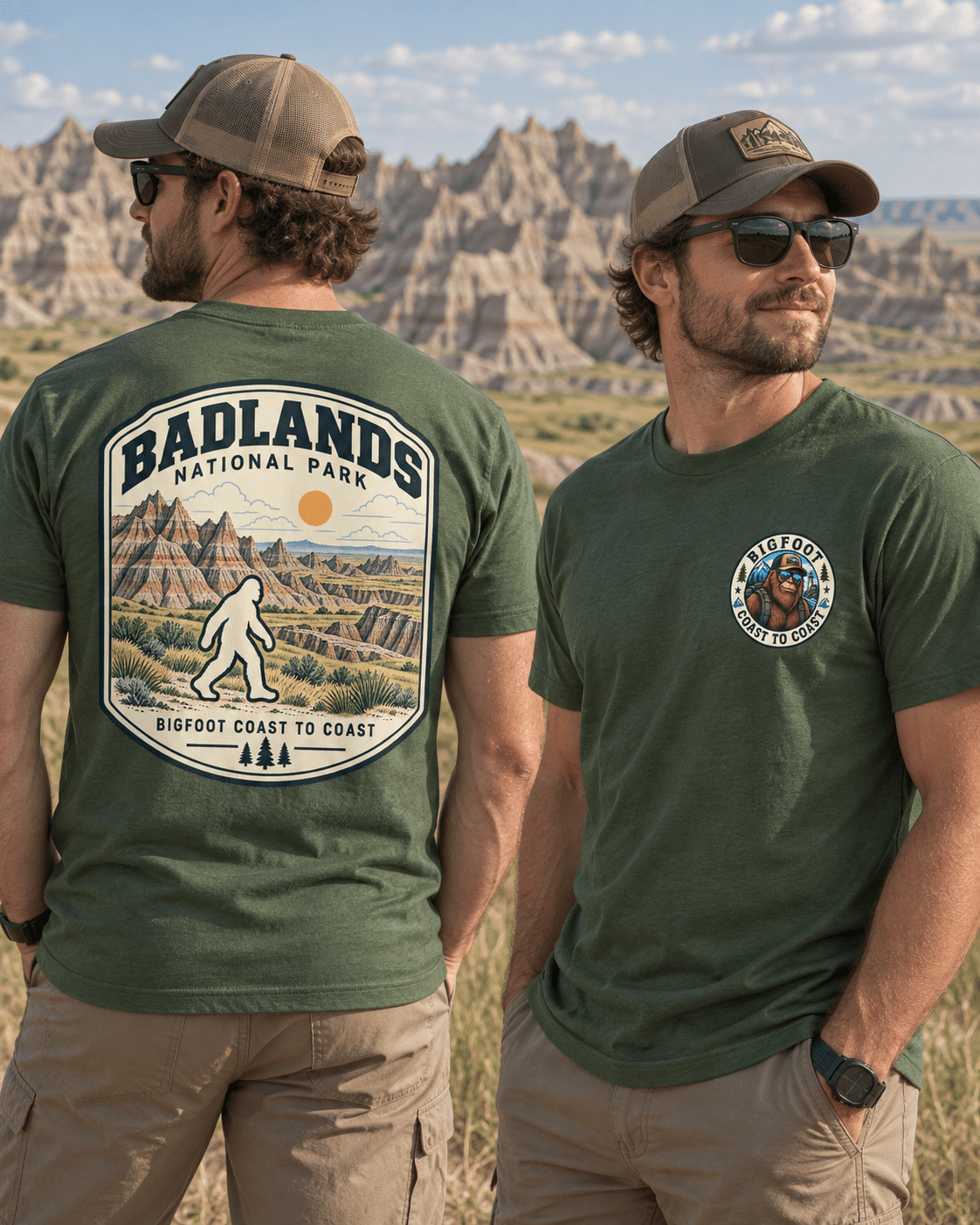 Badlands Bigfoot National Park Shirt | Sasquatch Adventure Tee - Bigfoot Coast to Coast