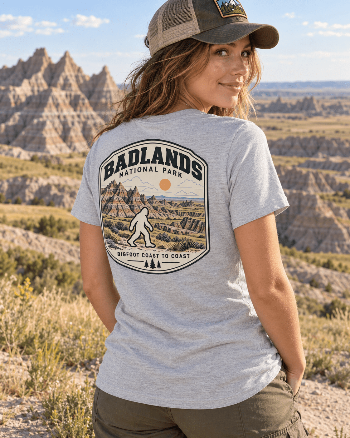 Badlands Bigfoot National Park Shirt | Sasquatch Adventure Tee - Bigfoot Coast to Coast