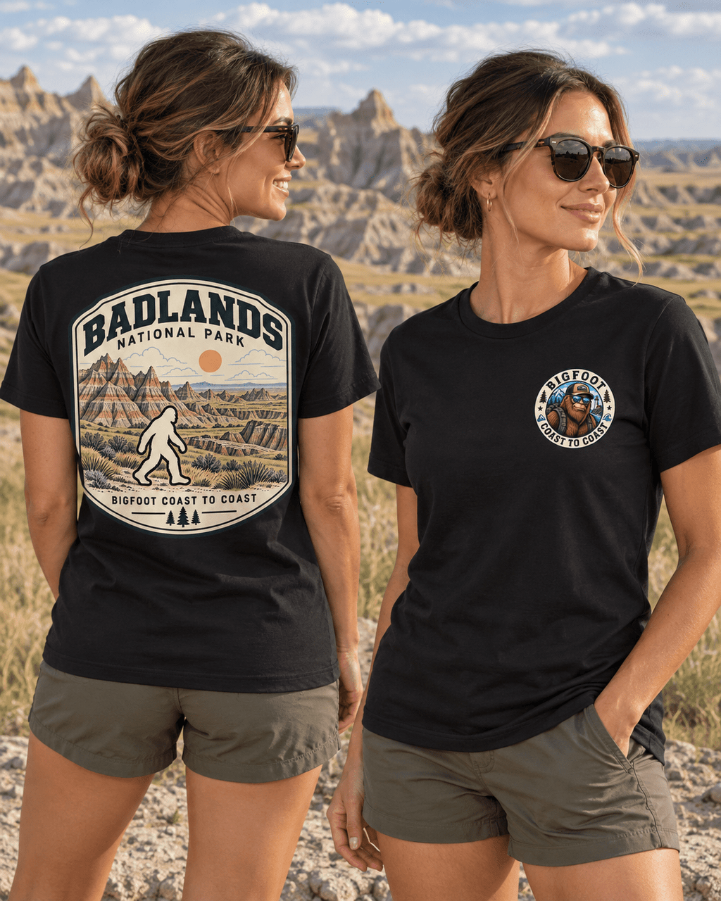 Badlands Bigfoot National Park Shirt | Sasquatch Adventure Tee - Bigfoot Coast to Coast