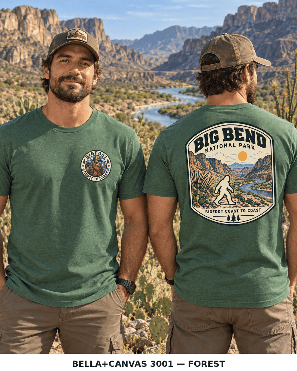 Big Bend Bigfoot National Park Shirt | Sasquatch Adventure Tee - Bigfoot Coast to Coast