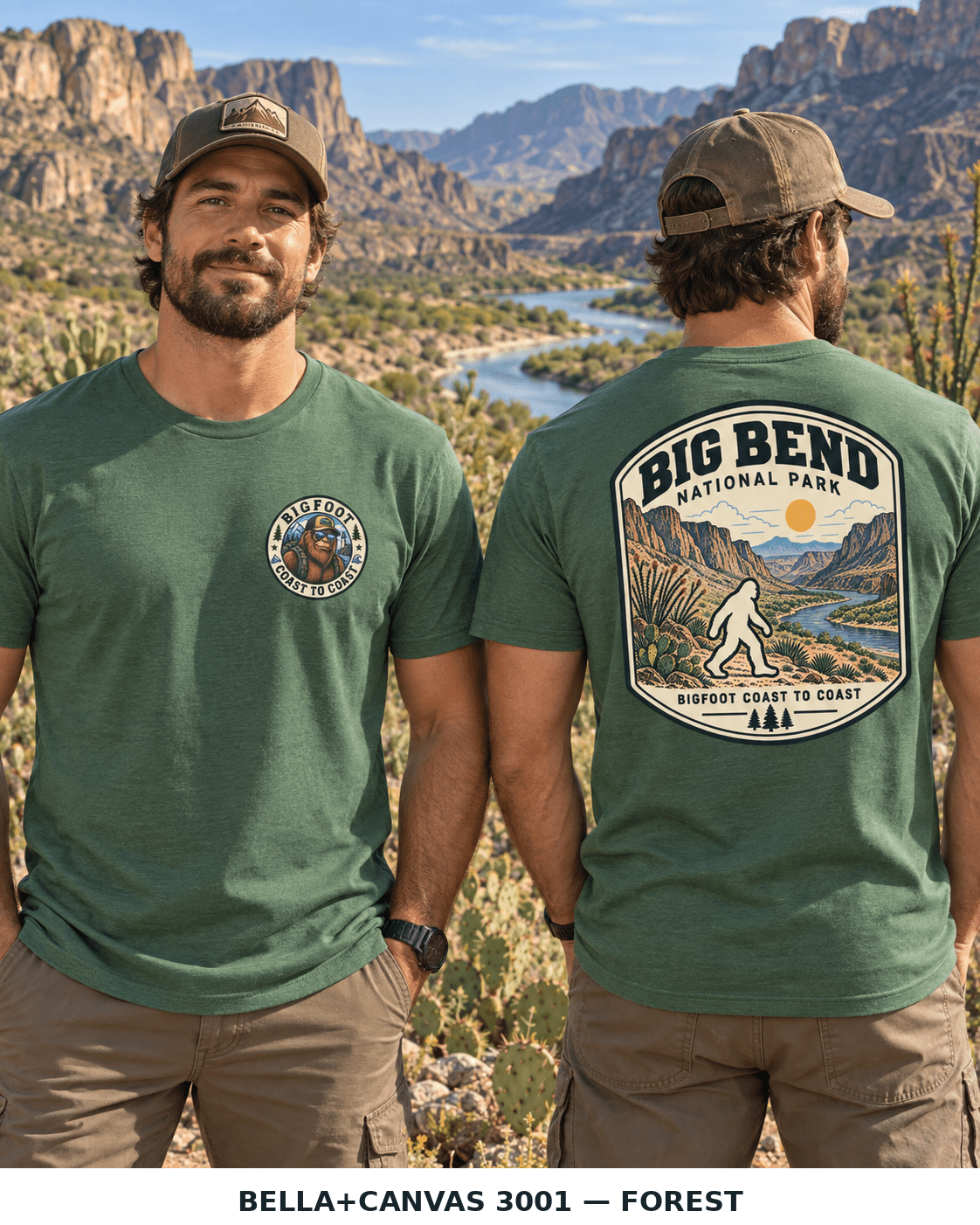Big Bend Bigfoot National Park Shirt | Sasquatch Adventure Tee - Bigfoot Coast to Coast