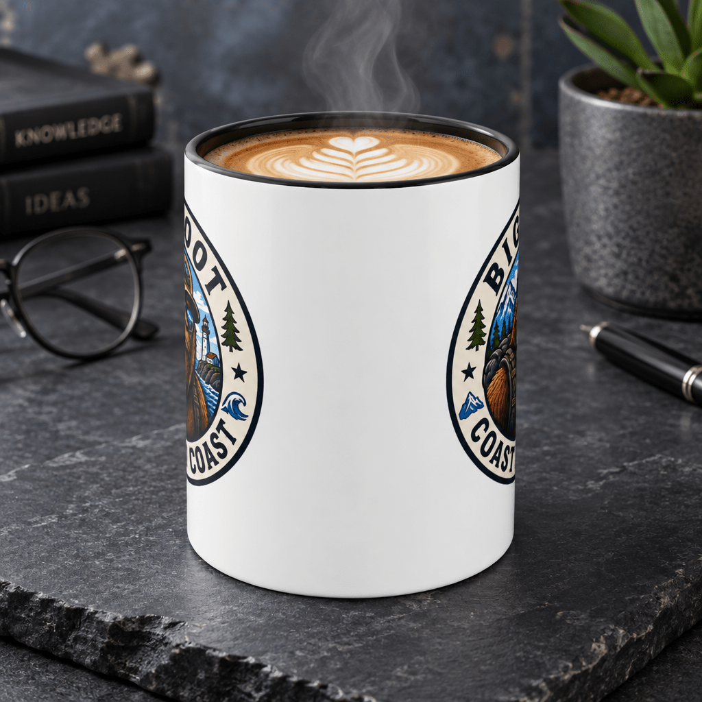Bigfoot Coast to Coast Colored Accent Mug - Bigfoot Coast to Coast