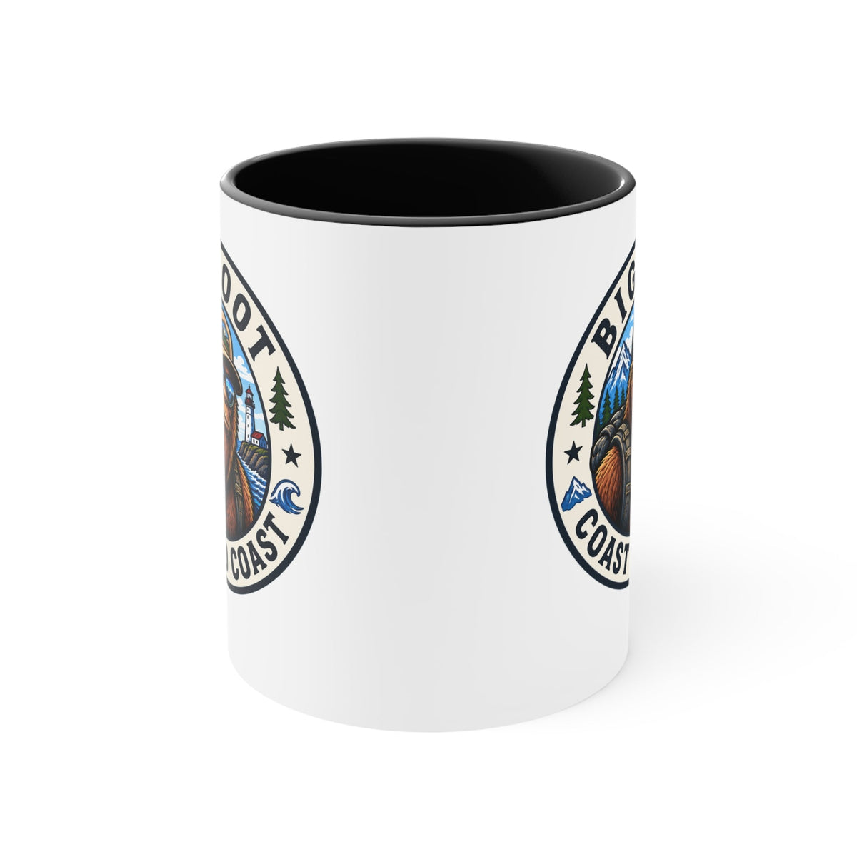 Bigfoot Coast to Coast Colored Accent Mug - Bigfoot Coast to Coast