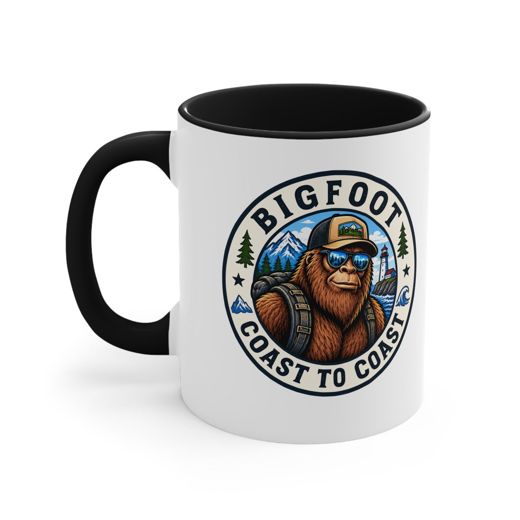 Bigfoot Coast to Coast Colored Accent Mug - Bigfoot Coast to Coast