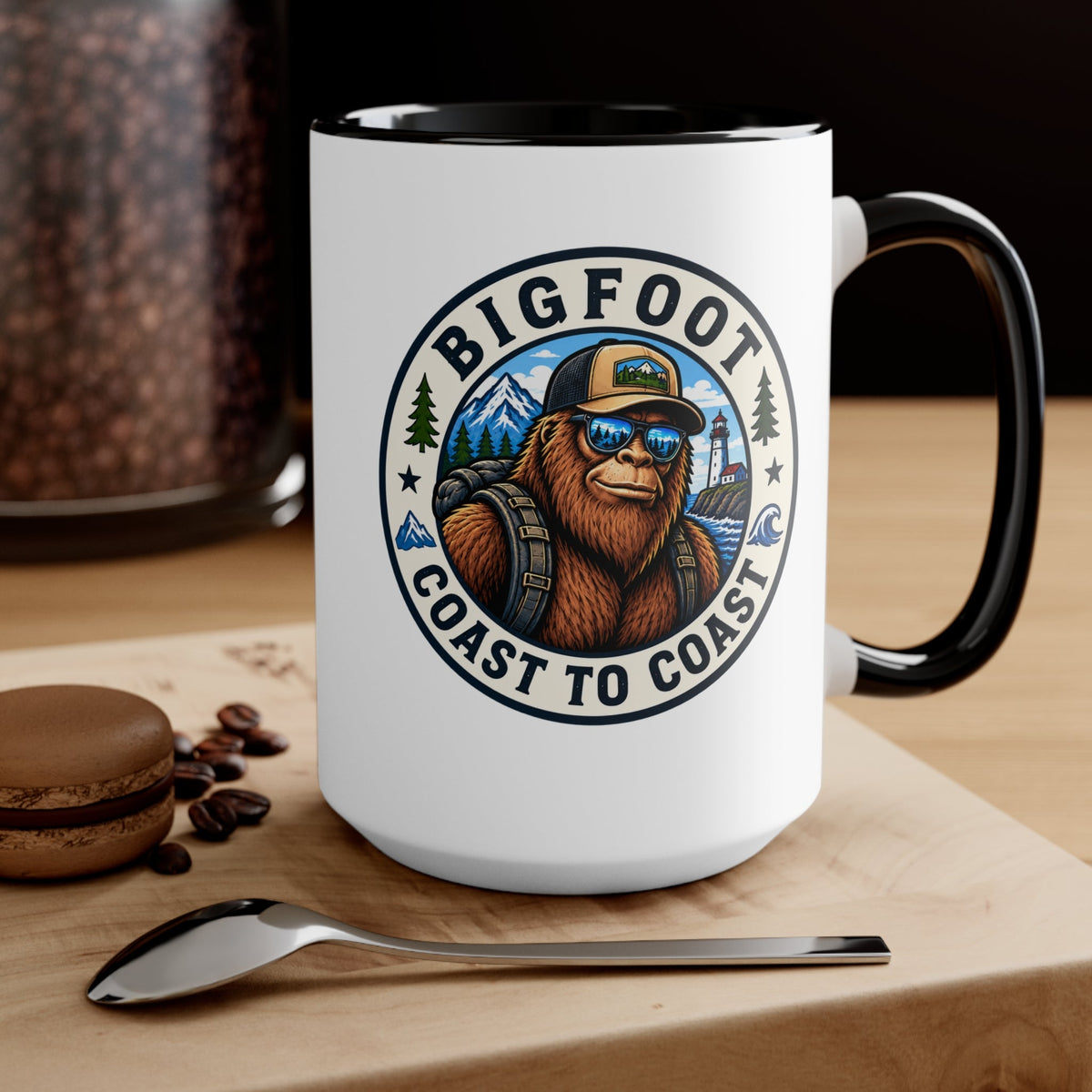 Bigfoot Coast to Coast Colored Accent Mug - Bigfoot Coast to Coast