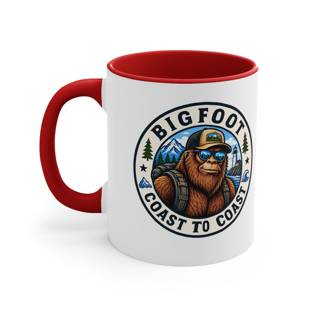 Bigfoot Coast to Coast Colored Accent Mug - Bigfoot Coast to Coast