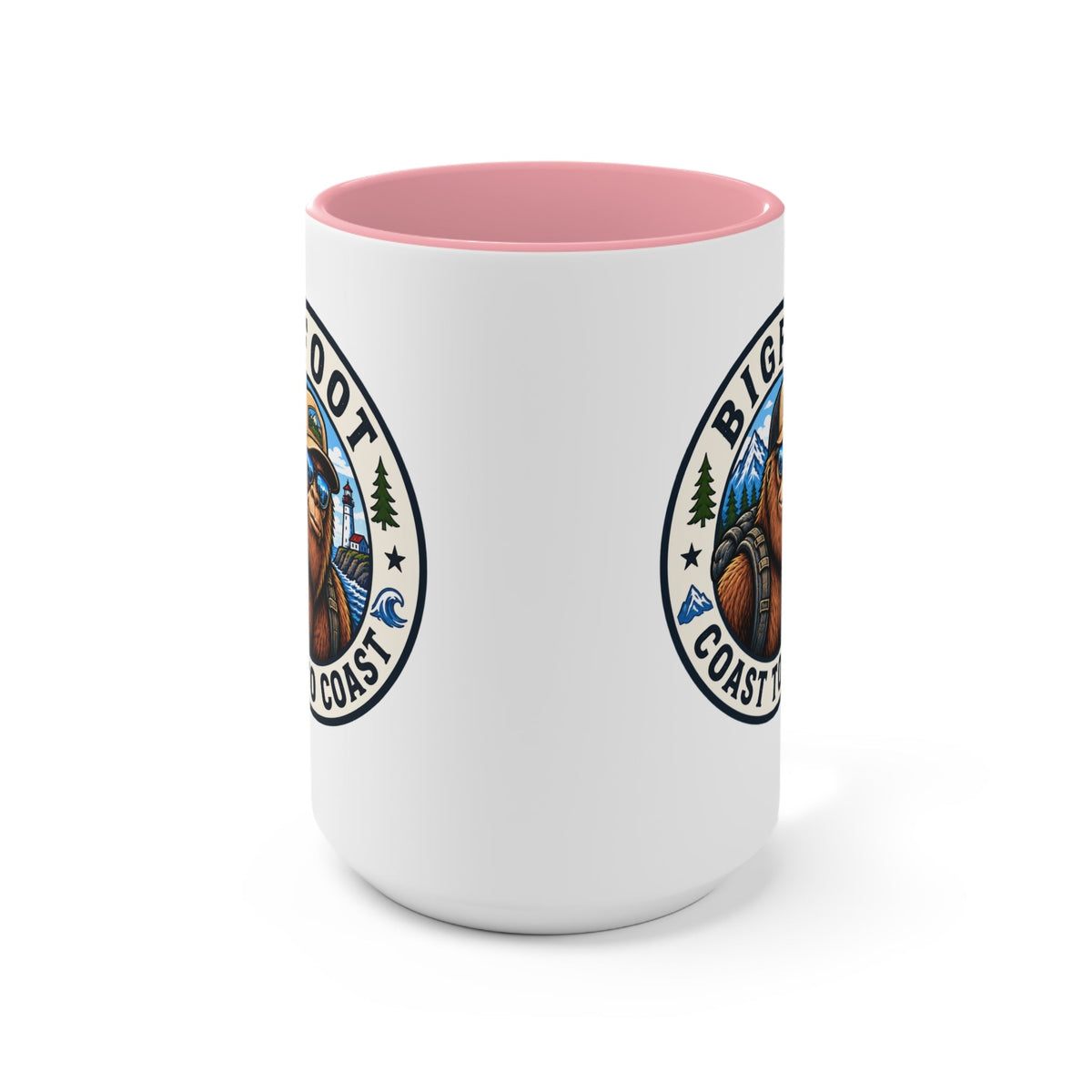 Bigfoot Coast to Coast Colored Accent Mug - Bigfoot Coast to Coast