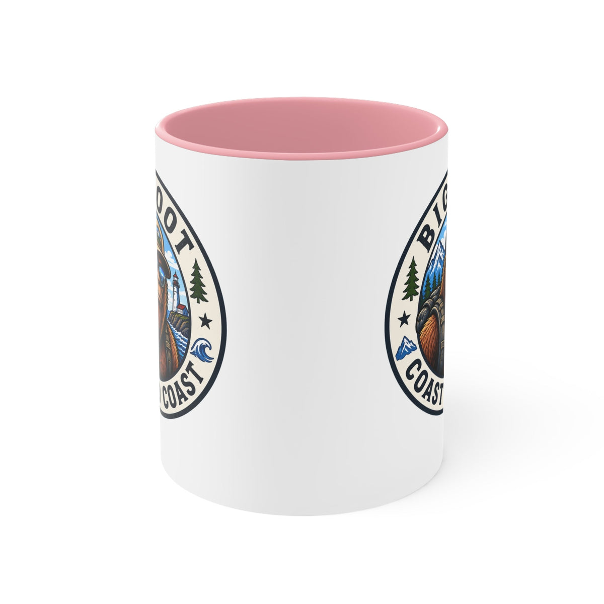 Bigfoot Coast to Coast Colored Accent Mug - Bigfoot Coast to Coast