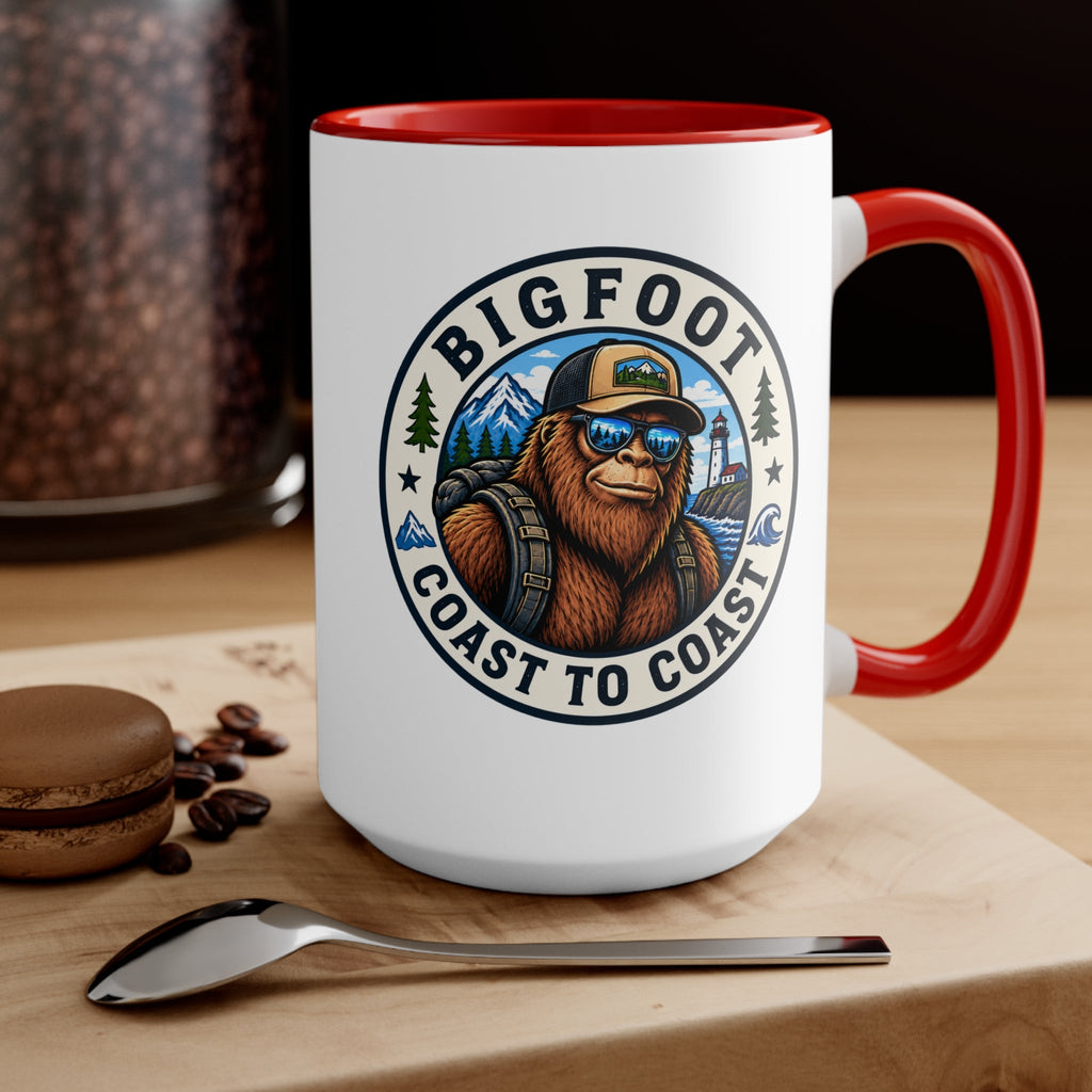 Bigfoot Coast to Coast Colored Accent Mug - Bigfoot Coast to Coast