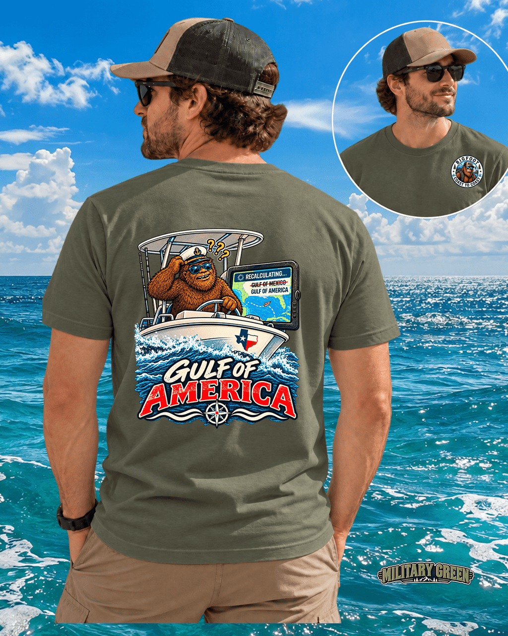 Bigfoot's Gulf of America Shirt - Bigfoot Coast to Coast