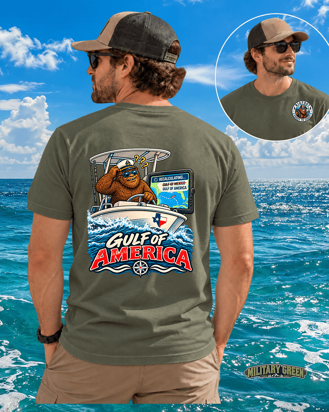 Bigfoot's Gulf of America Shirt - Bigfoot Coast to Coast
