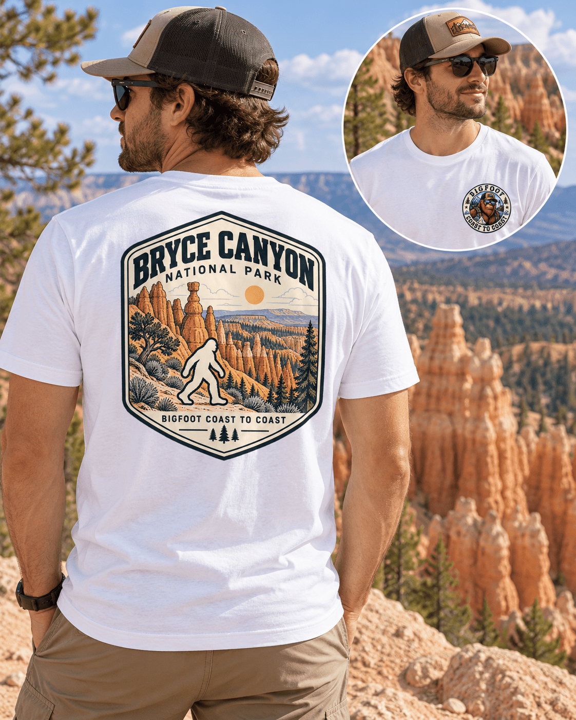 Bryce Canyon Bigfoot National Park Shirt | Sasquatch Adventure Tee - Bigfoot Coast to Coast