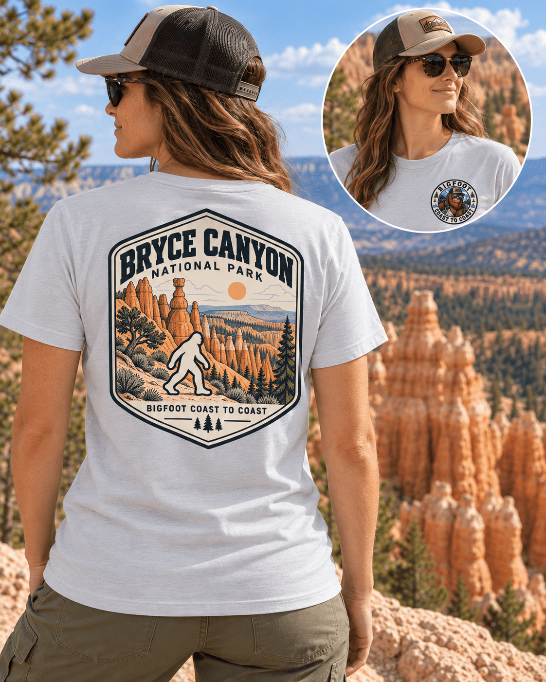 Bryce Canyon Bigfoot National Park Shirt | Sasquatch Adventure Tee - Bigfoot Coast to Coast
