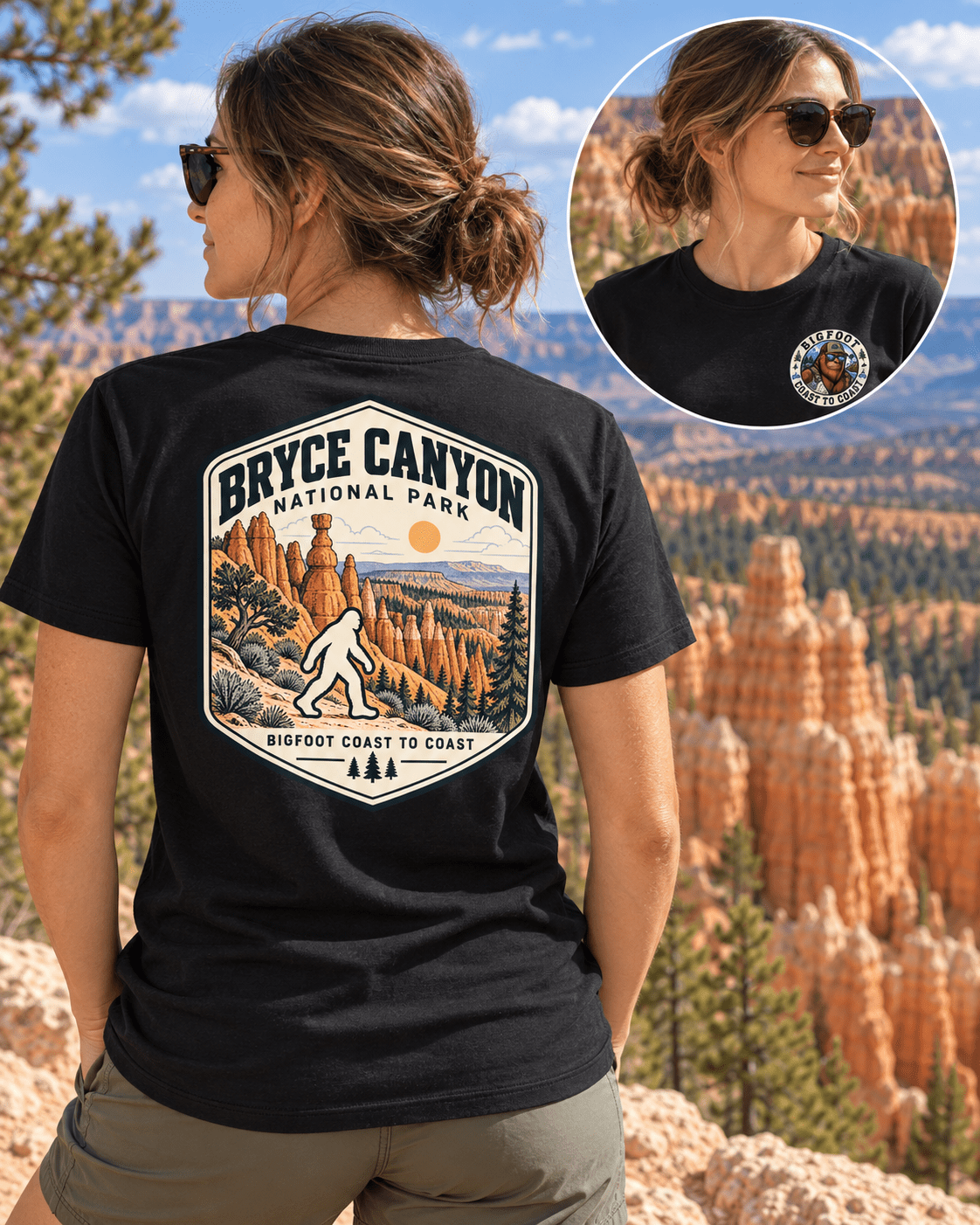 Bryce Canyon Bigfoot National Park Shirt | Sasquatch Adventure Tee - Bigfoot Coast to Coast
