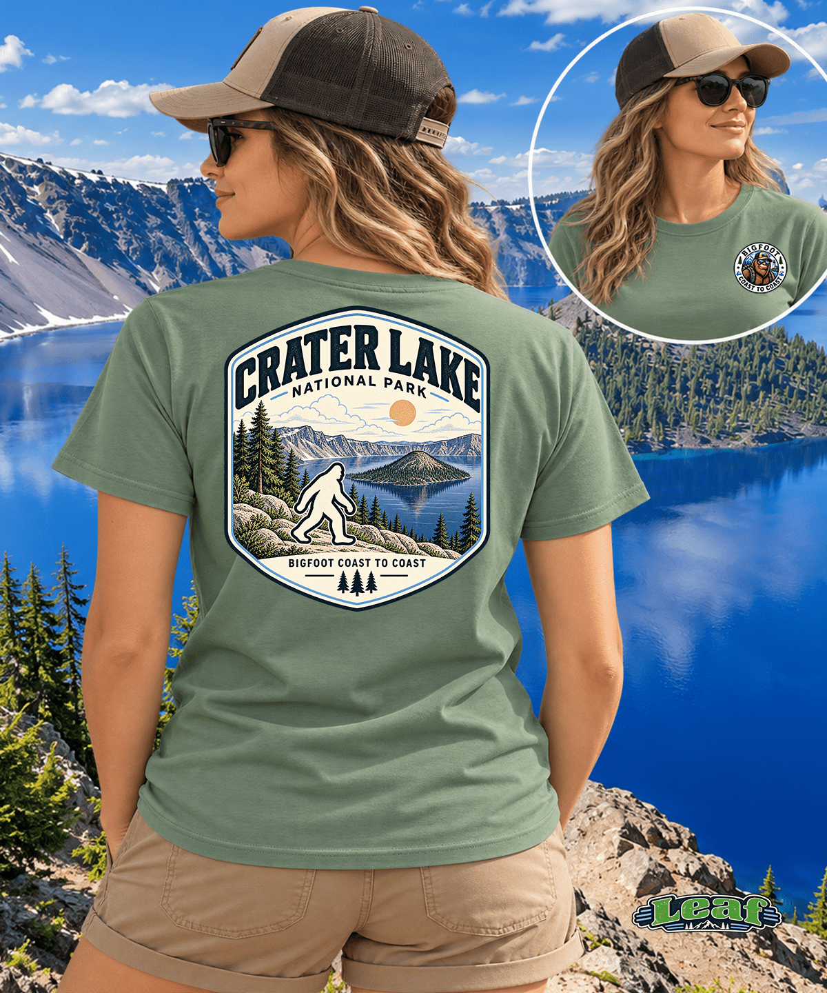 Crater Lake National Park Shirt - Bigfoot Coast to Coast