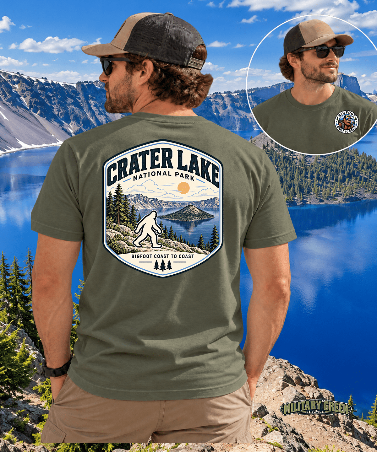 Crater Lake National Park Shirt - Bigfoot Coast to Coast