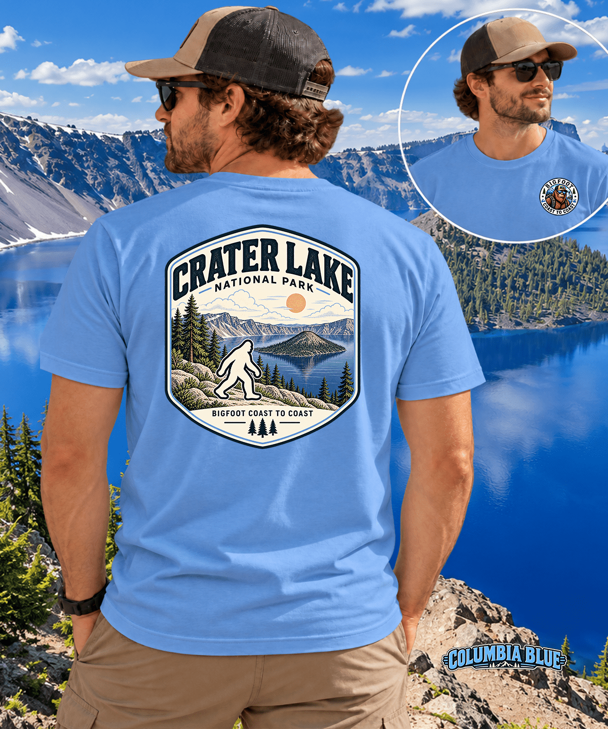 Crater Lake National Park Shirt - Bigfoot Coast to Coast