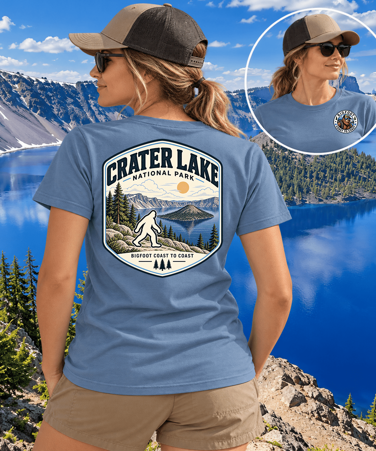 Crater Lake National Park Shirt - Bigfoot Coast to Coast