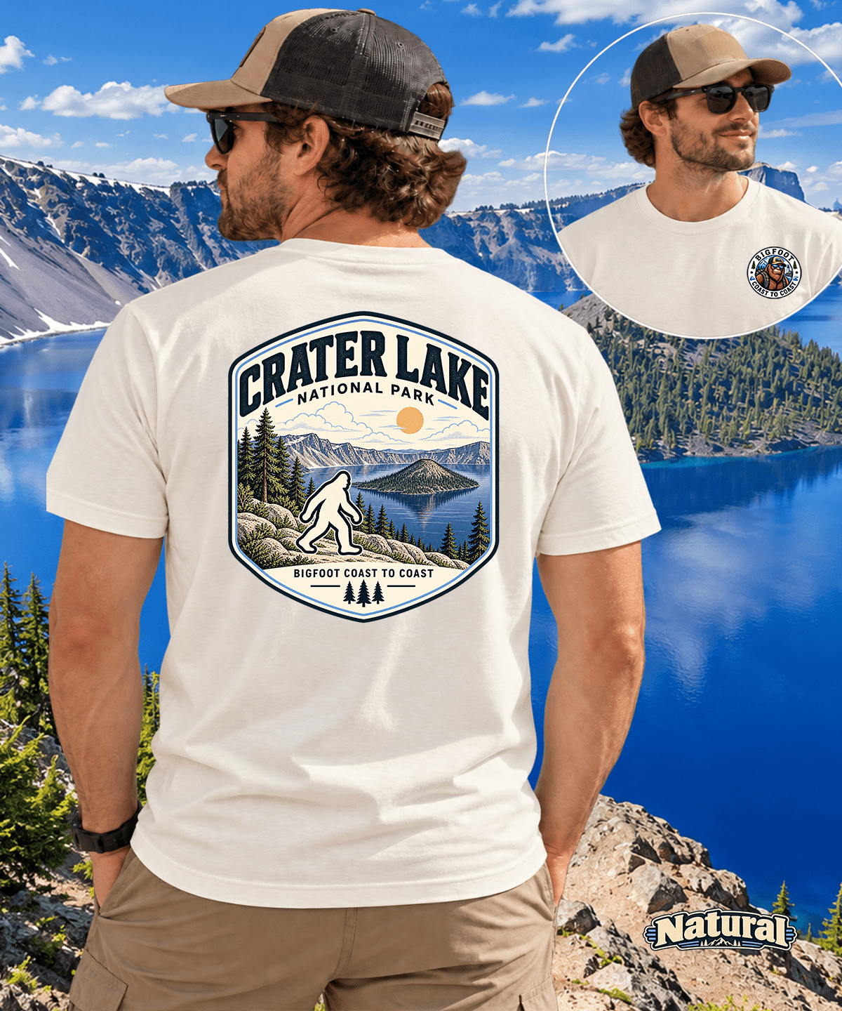 Crater Lake National Park Shirt - Bigfoot Coast to Coast