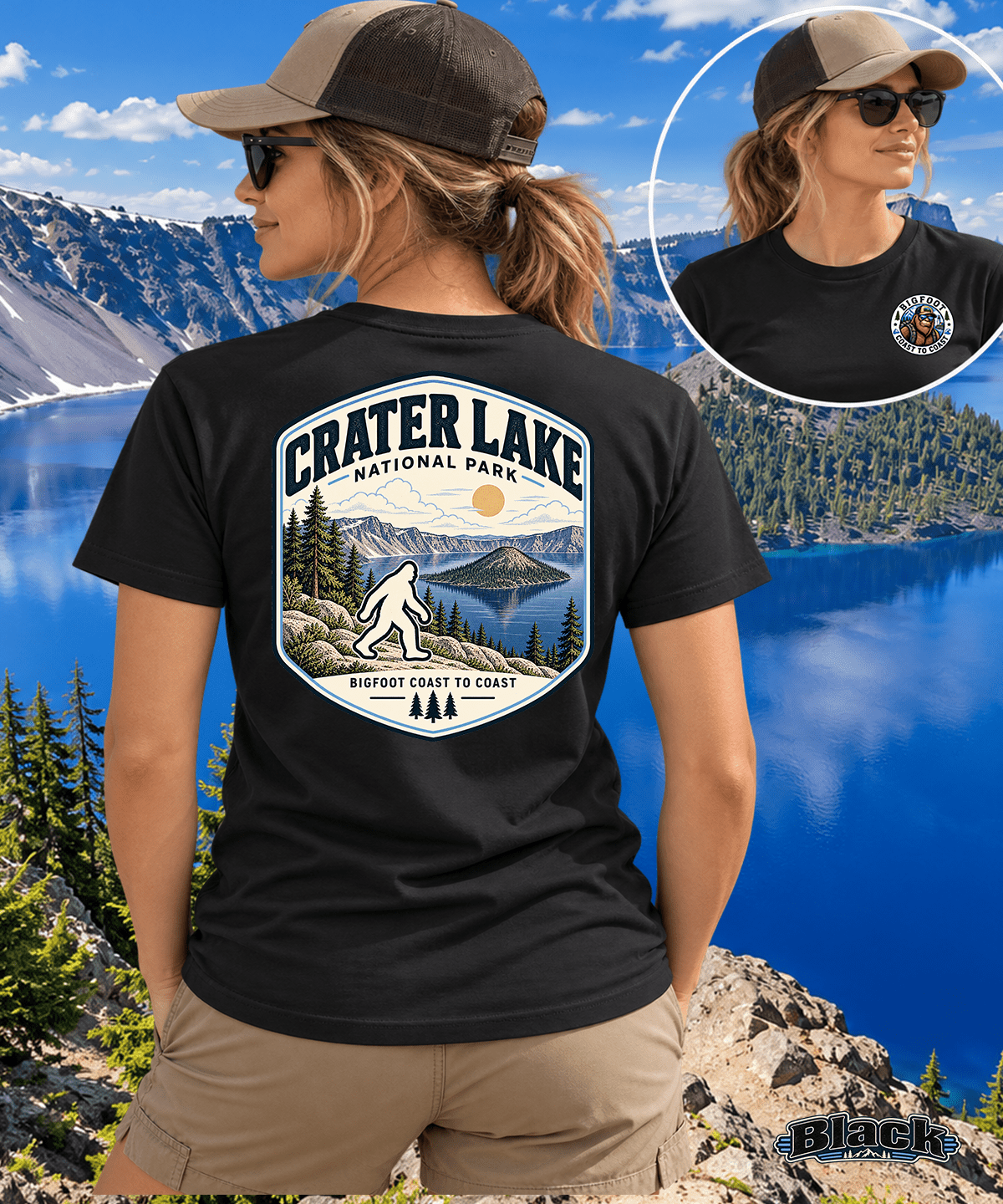 Crater Lake National Park Shirt - Bigfoot Coast to Coast