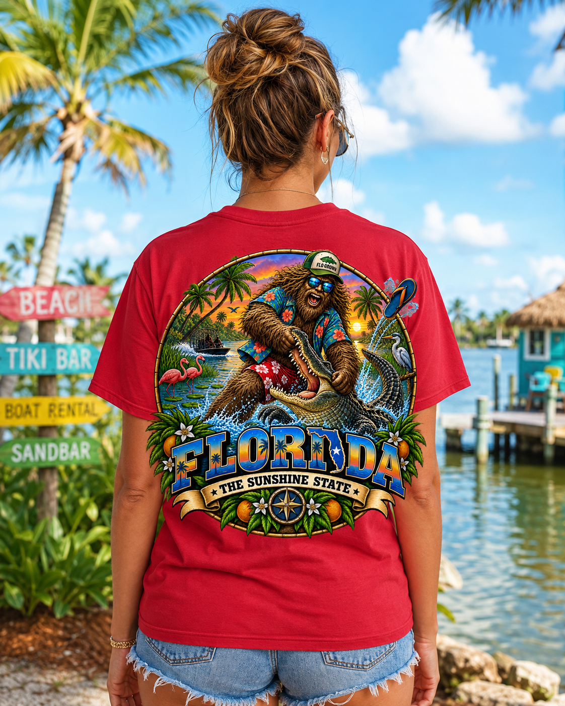Florida Bigfoot T-Shirt - Alligator - Bigfoot Coast to Coast
