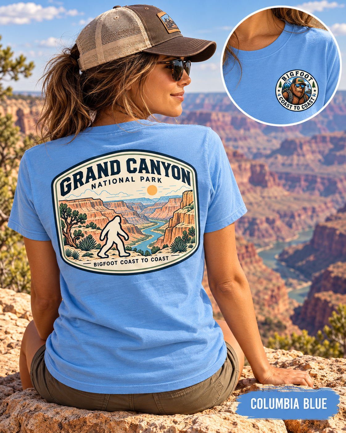 Grand Canyon Bigfoot National Park Shirt | Sasquatch Adventure Tee - Bigfoot Coast to Coast