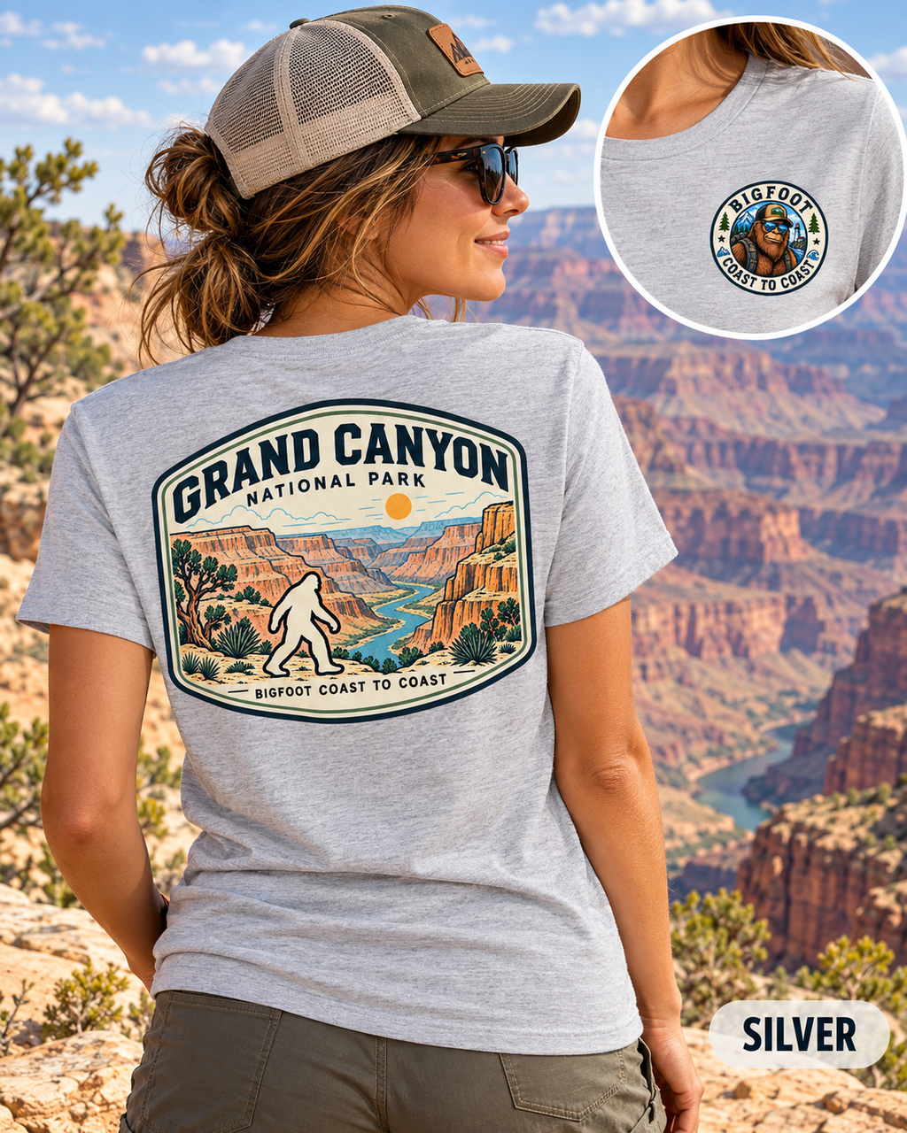 Grand Canyon Bigfoot National Park Shirt | Sasquatch Adventure Tee - Bigfoot Coast to Coast