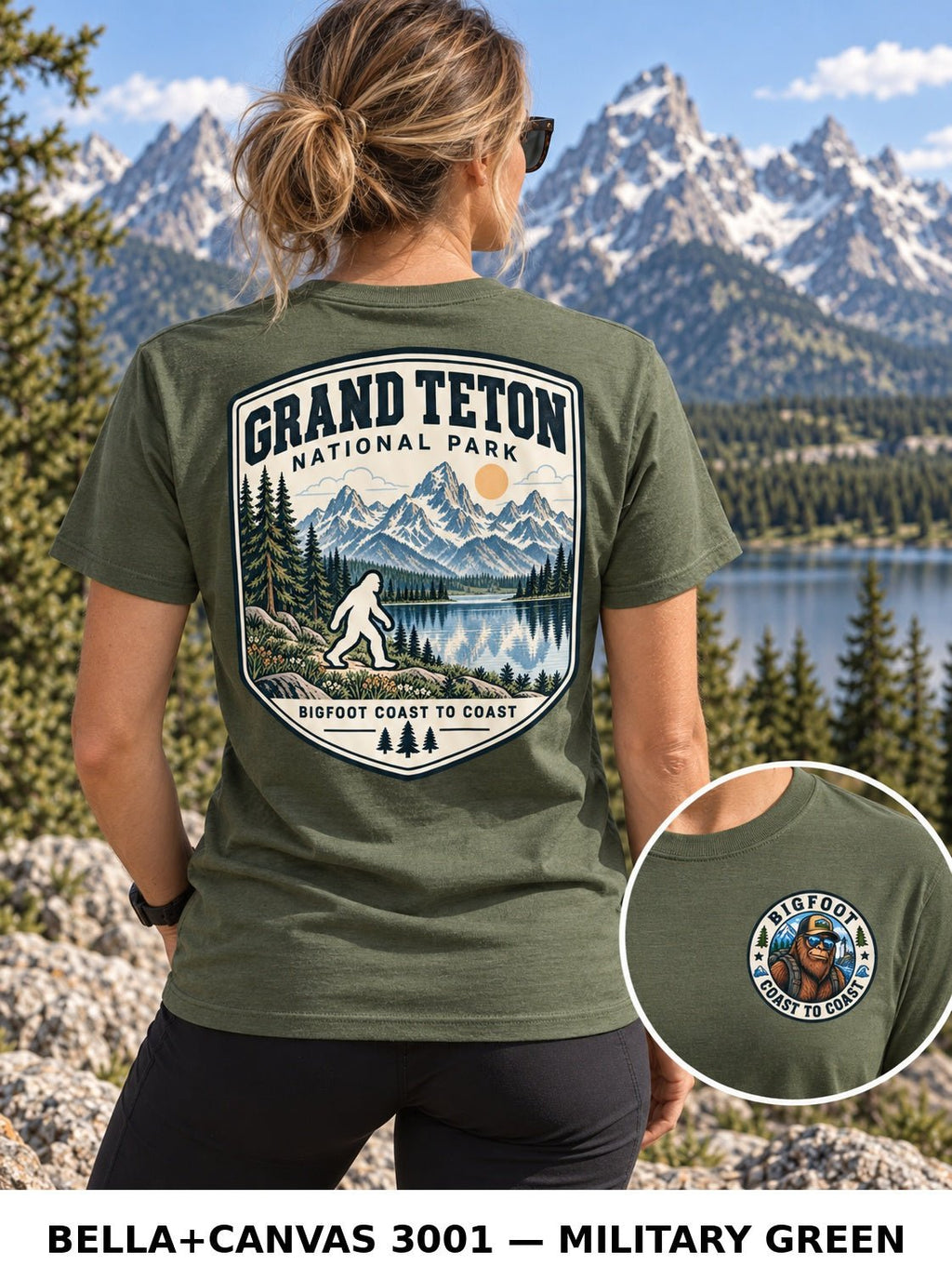 Grand Teton Bigfoot National Park Shirt | Sasquatch Adventure Tee - Bigfoot Coast to Coast