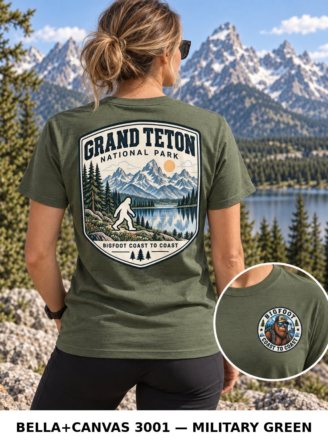 Grand Teton Bigfoot National Park Shirt | Sasquatch Adventure Tee - Bigfoot Coast to Coast